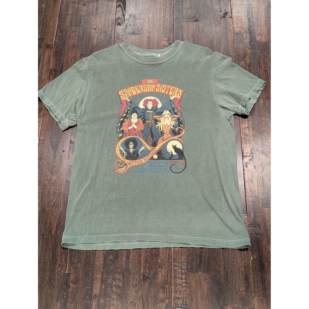 Sanderson‎ Sisters Shirt Mens Large Green Hocus Pocus Salem Witch Movie Graphic